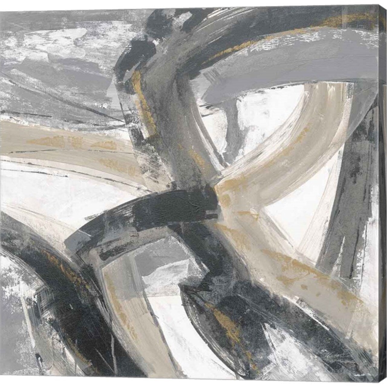 Urban Graffiti II Neutral by Silvia Vassileva - 24x24 Canvas Art Print